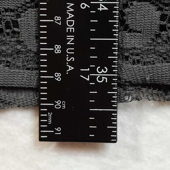 H&M Lace‎ Dress Gray with Black Lining 3/4 Sleeve Women's Size Medium - Picture 9 of 14